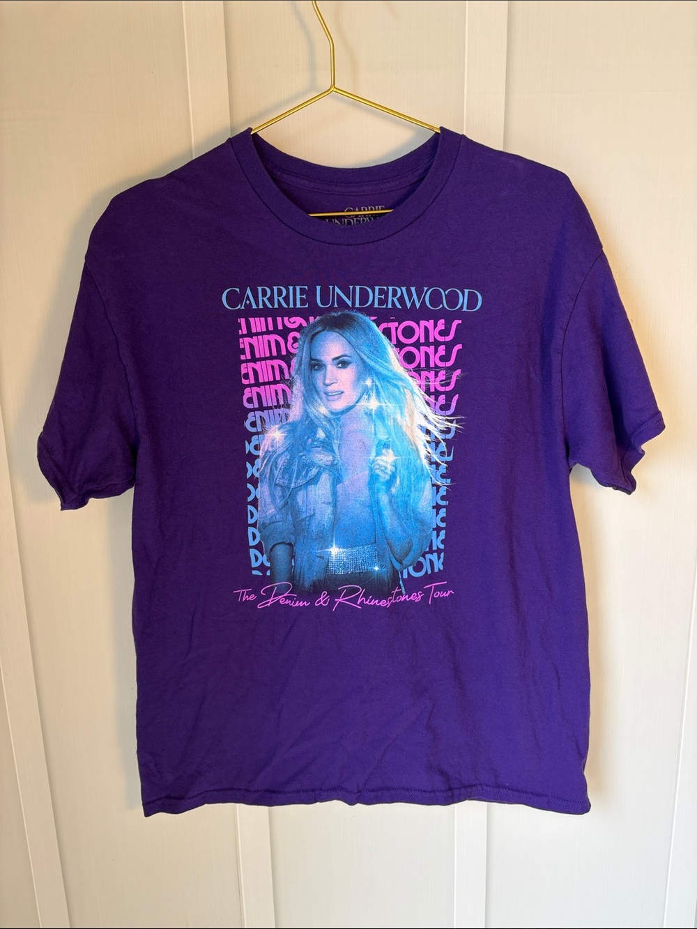 Purple Graphic Tour T-Shirt Carrie Underwood concert Denim & Rhinestones